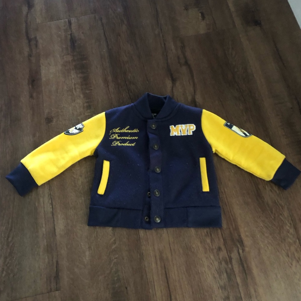 Toddler MVP letterman long sleeve sweater